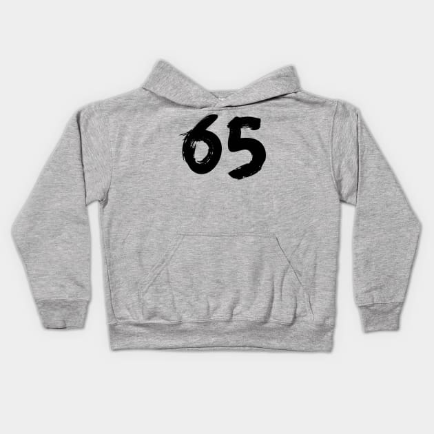 Number 65 Kids Hoodie by Erena Samohai